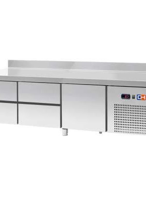 Mesa Baja con 4 cajones GN1/1-100 + 1 Cajón GN1/1-300 Fondo 700 de 1792 x700 x600h mm CORDOBA TRCHB-180-4