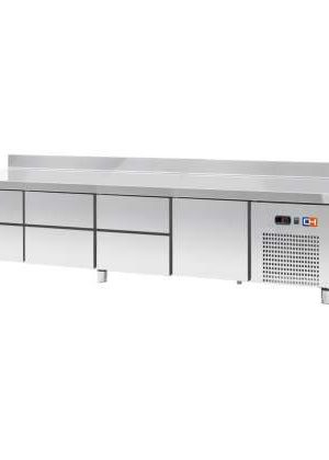Mesa Baja con 6 cajones GN1/1-100 + 1 Cajón GN1/1-300 Refrigerada Fondo 700 de 2242 x700 x600h mm CORDOBA TRCHB-225-6