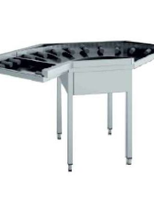 Mesa de Salida con Rodillos curva 90º dim.(300+965)x965x850h mm CR-90