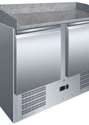 Mesa GN1/1 2 Puertas Preparación Pizzas con Encimera de Granito de 900 x700 x1010h mm PEKIN S902PZ