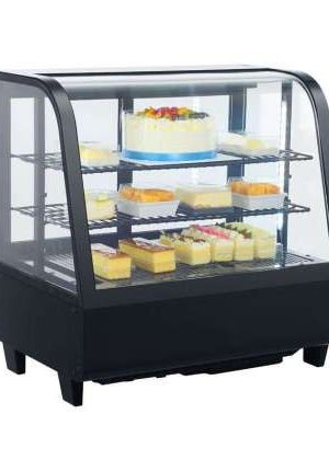 Expositor Refrigerado 4 Caras 100 litros Negro de 682 x450 x675h mm Línea Pekín XCW-100L-N