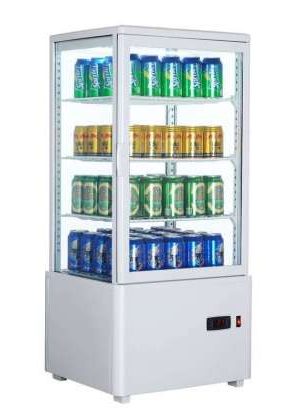 Expositor Refrigerado 4 Caras 78 litros Blanco de 447x400x969h mm Línea Pekín XC78L-B