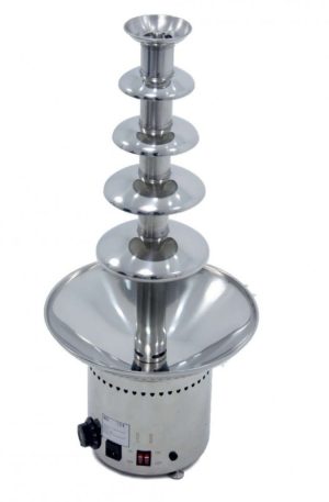FUENTE DE CHOCOLATE DE 5 PISOS DIAMÉTRO 37CM Y ALTO 88CM CAPACIDAD 8 KG